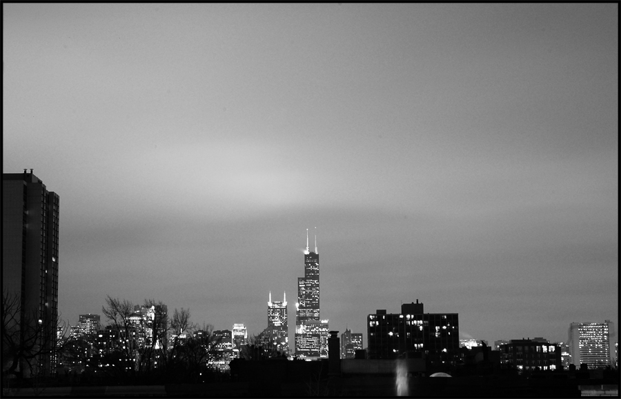 Skyline In Black And White
